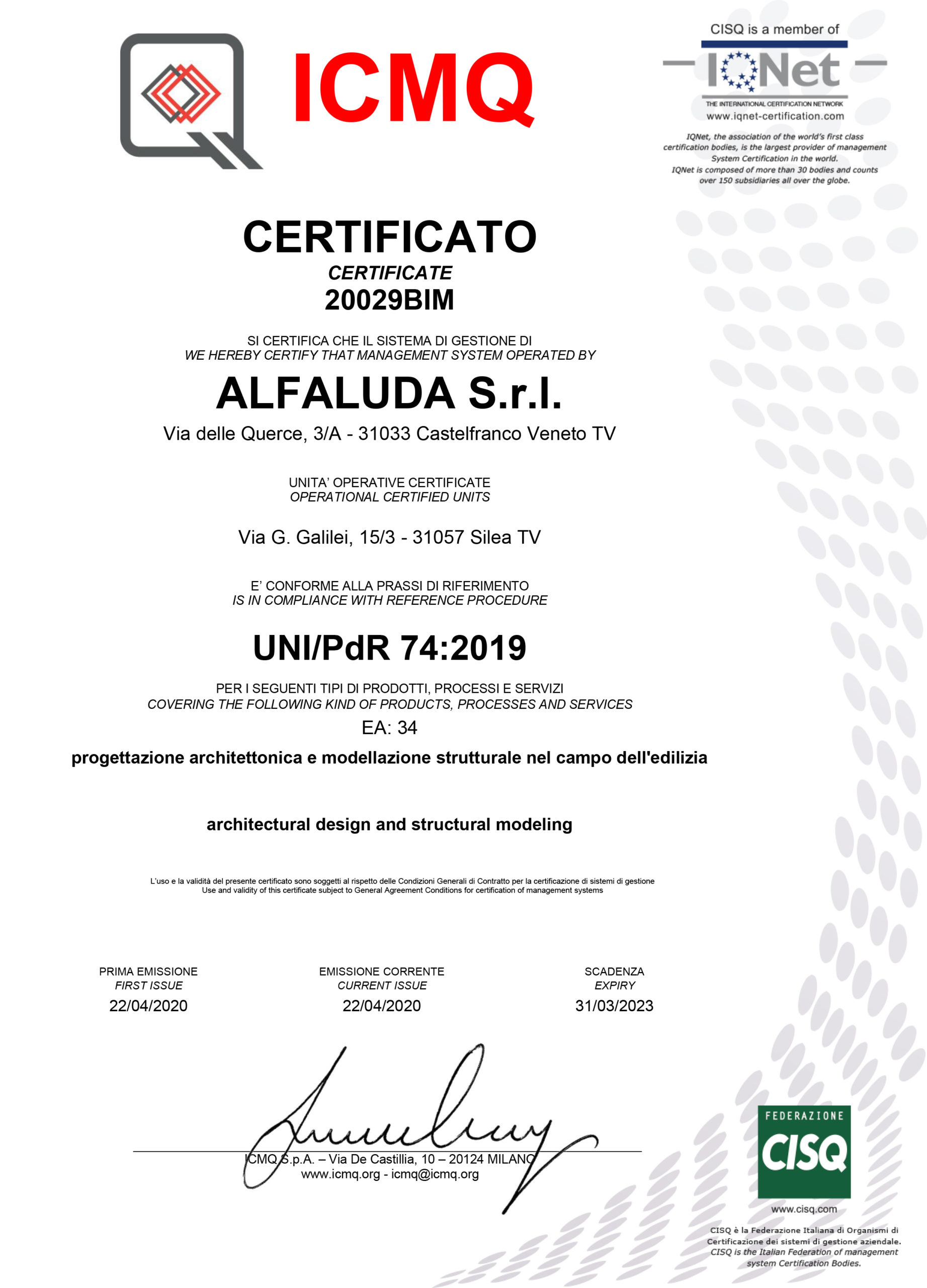 certificazione gestione bim